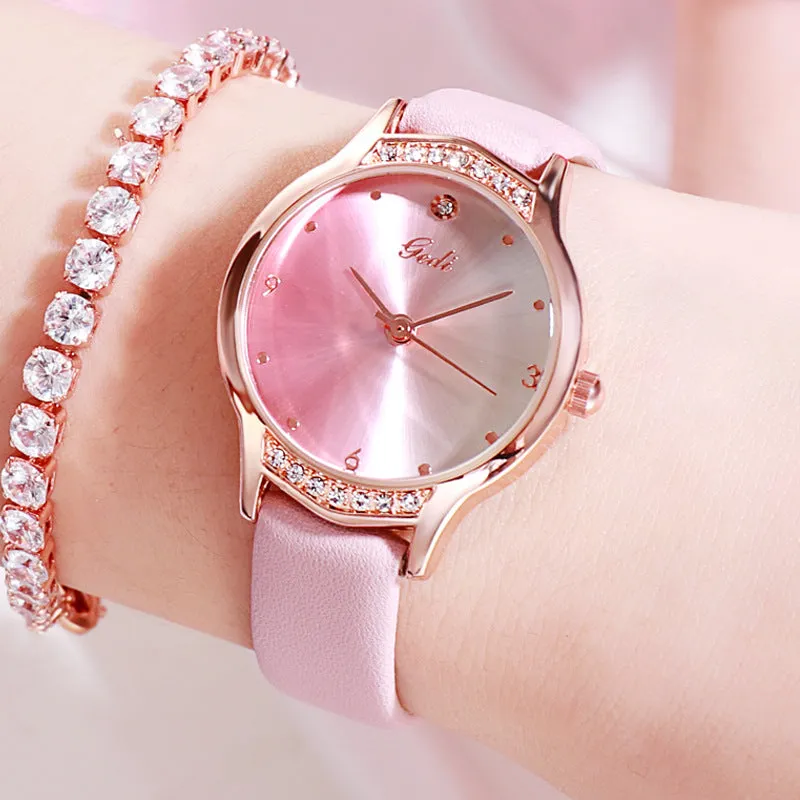 Gradient Dial With Scale Women's Watch