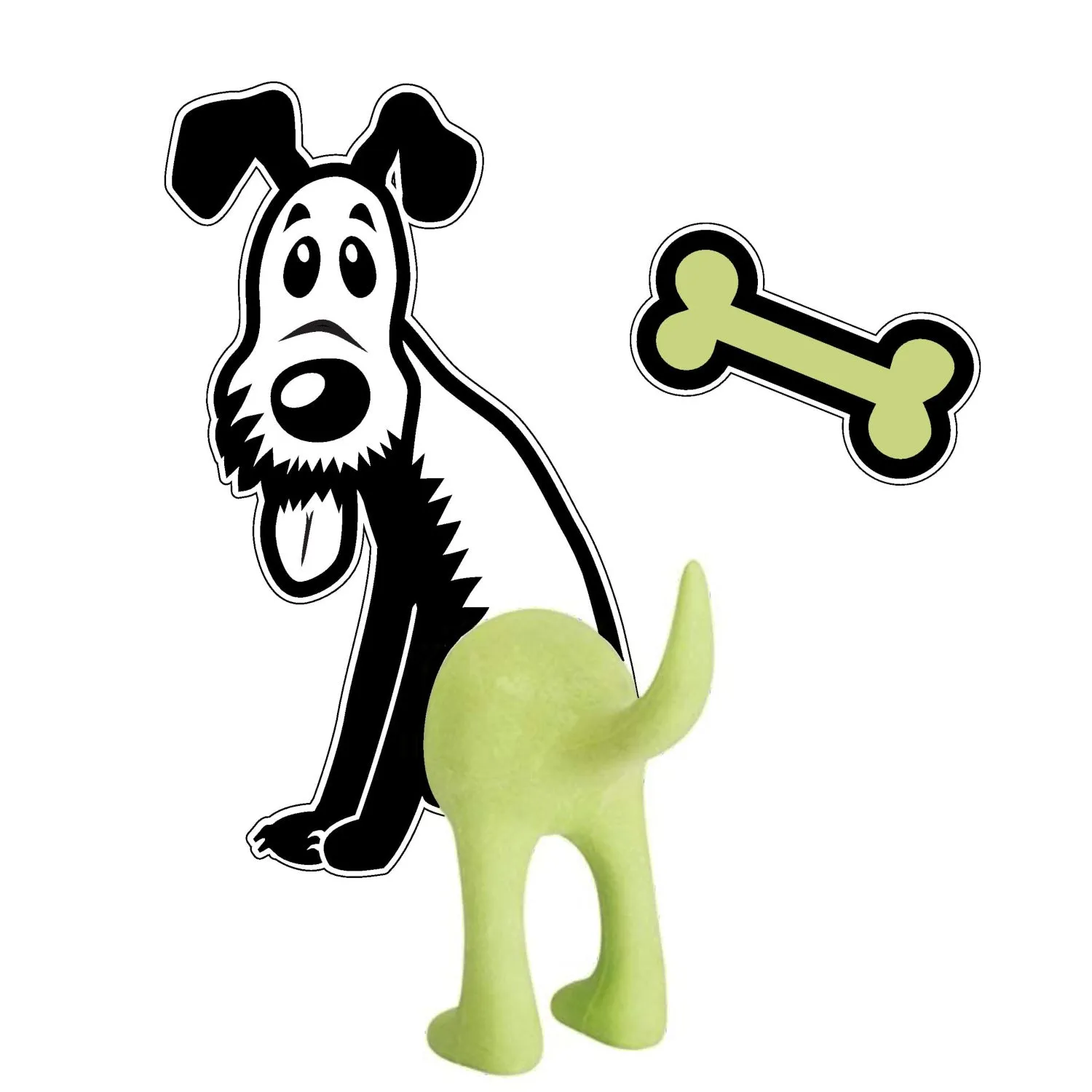 GREAT DOG Vinyl Wall Decal and Dog Tail Hook Set - Epic