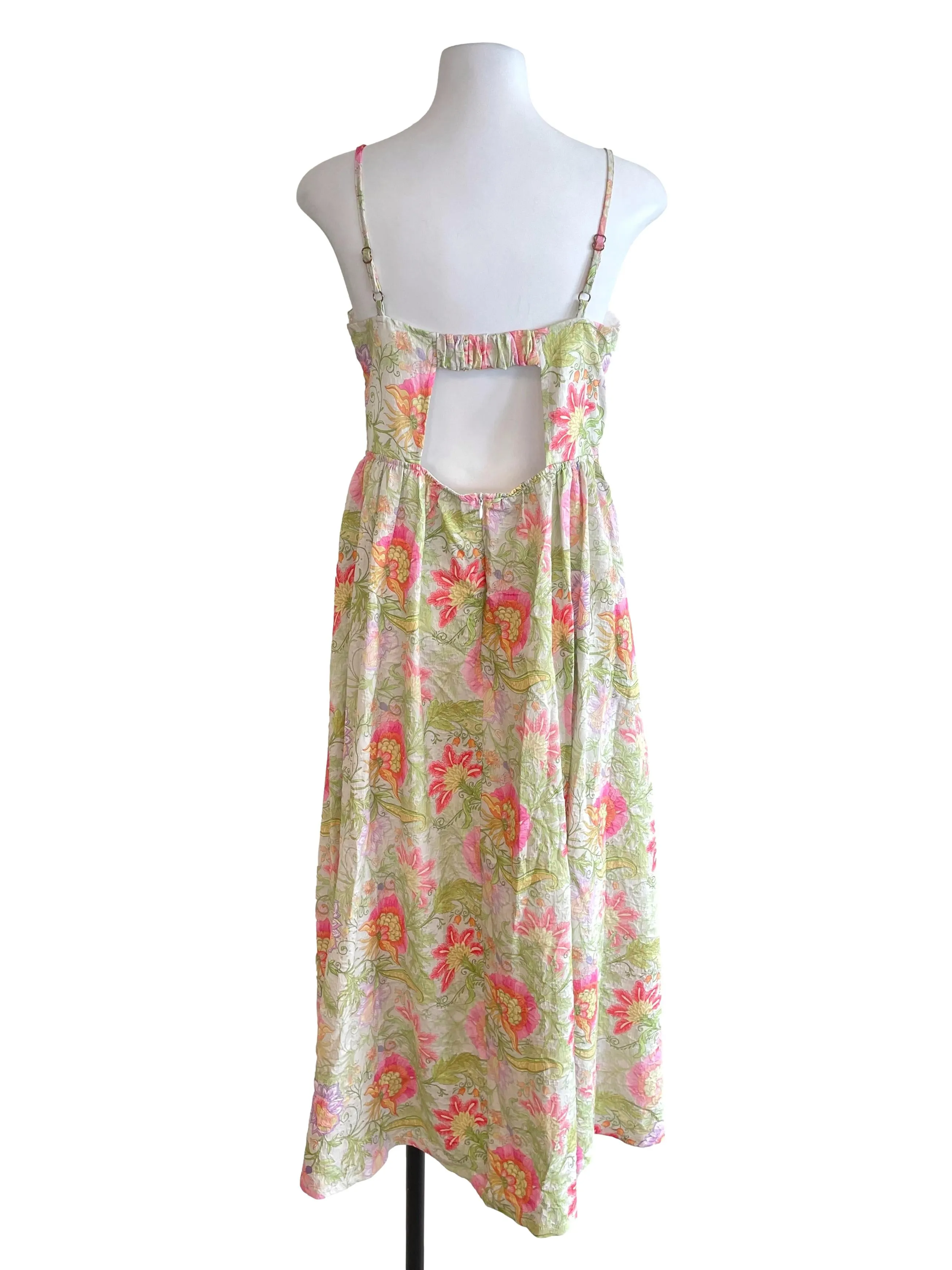 Greeb Floral Jumper Dress