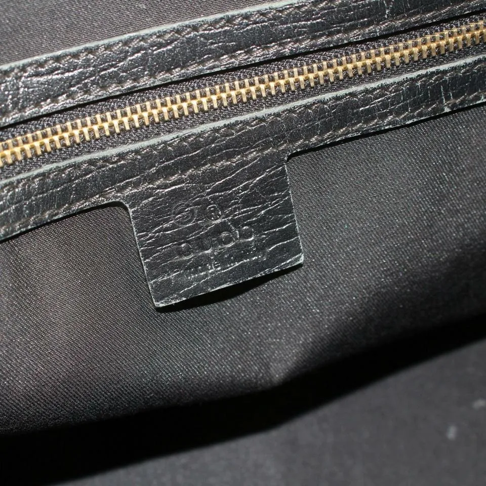 Gucci Black x Beige Web Monogram GG Jolicoeur Charm Tote 70g38s