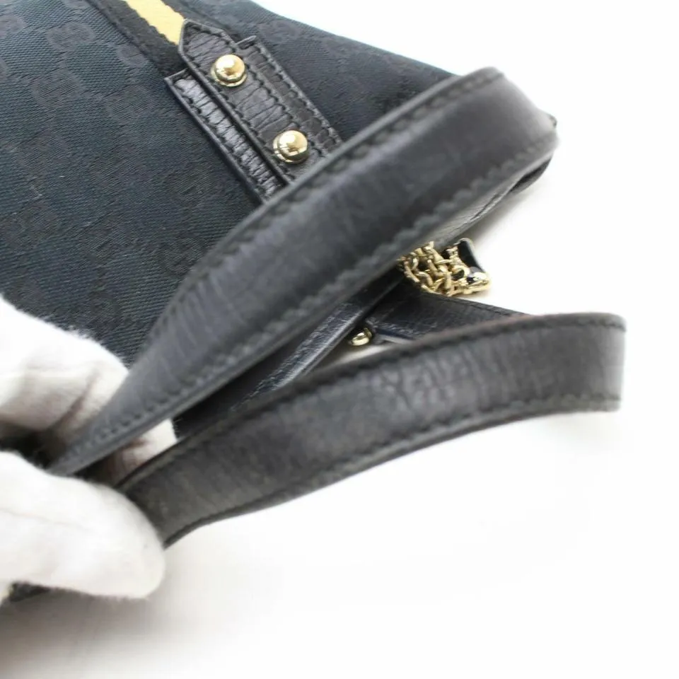 Gucci Black x Beige Web Monogram GG Jolicoeur Charm Tote 70g38s