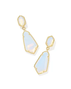 Hallie Convertible Drop Earring in Gold Opalite Illusion
