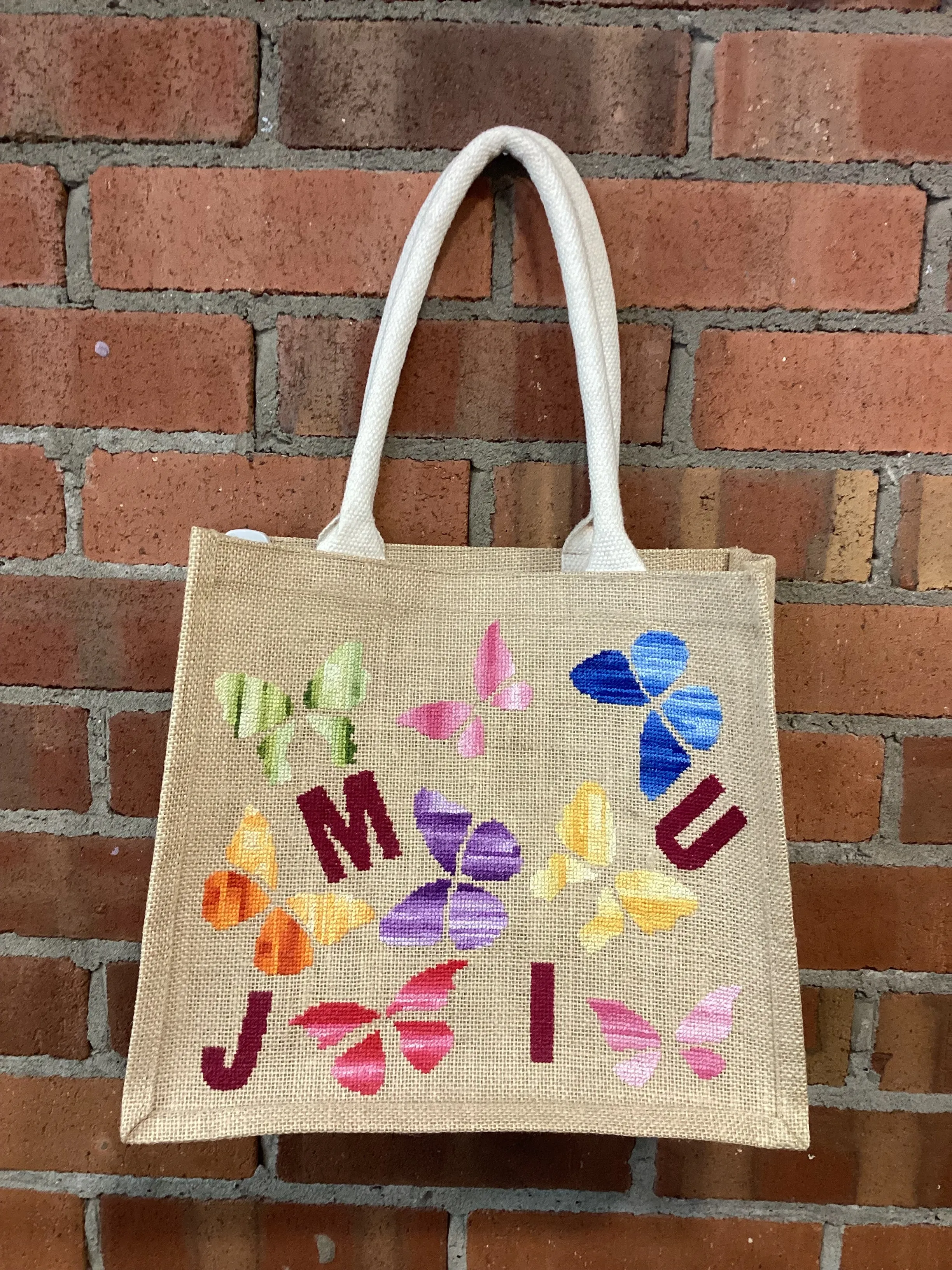 Hand Embroidered Jute My Bag B5