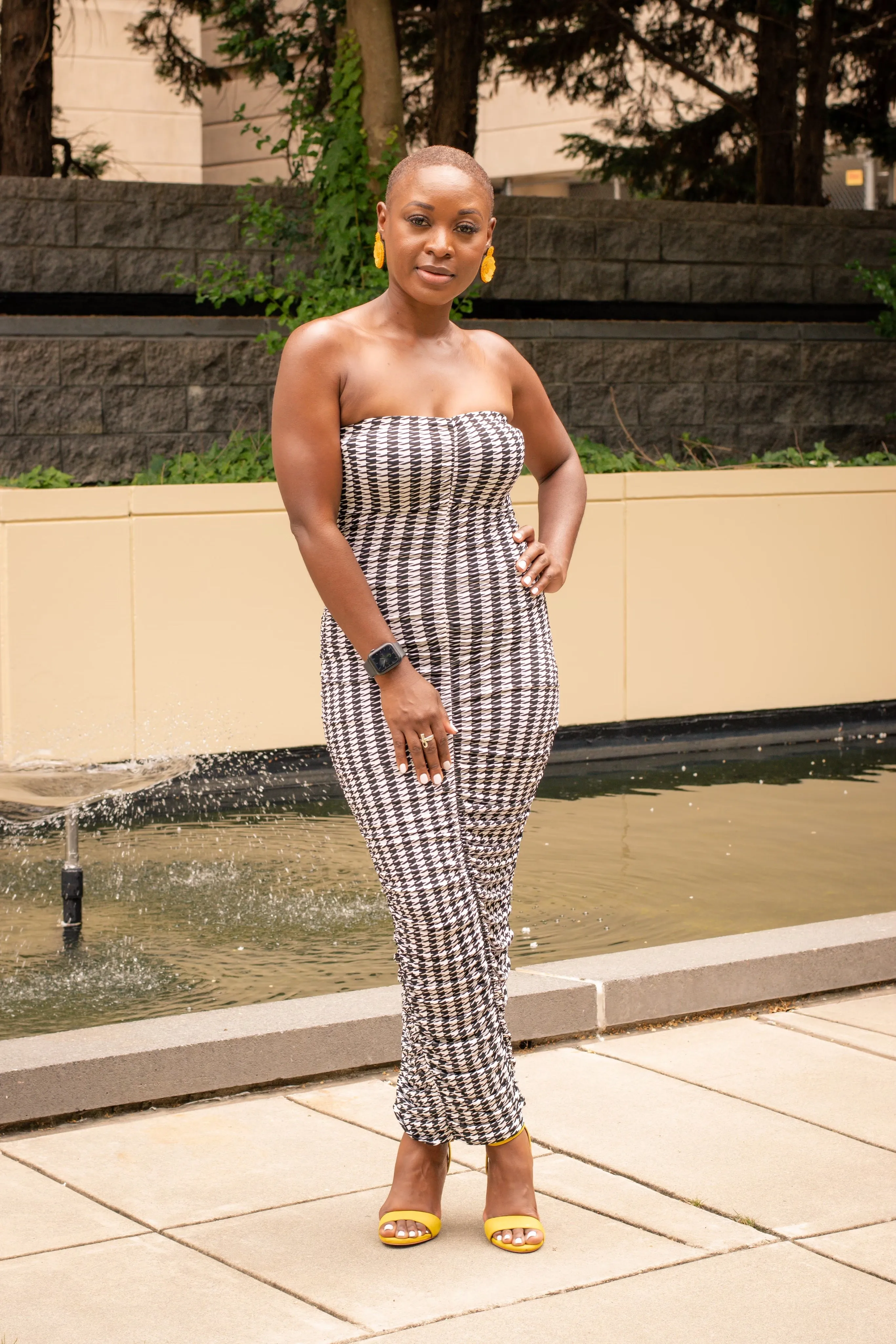 Hannah- Hounds Tooth Dress