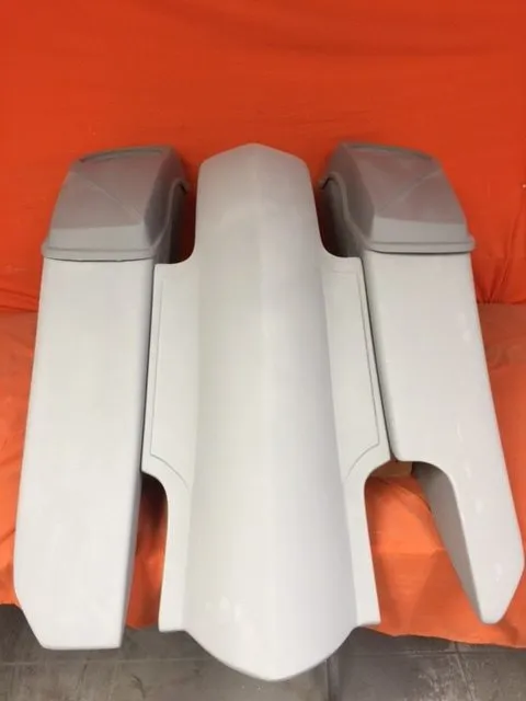 Harley Davidson 6" Trendsetter Extended Saddlebag Fender Kit - Right Side Cut Out   Dual 6.5" Speaker Lids / 2014 - 2018