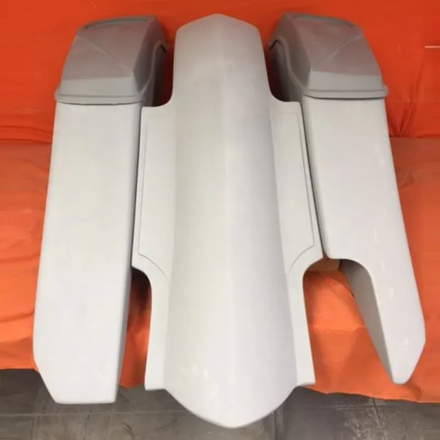 Harley Davidson 6" Trendsetter Extended Saddlebag Fender Kit - Right Side Cut Out   Dual 6.5" Speaker Lids / 2014 - 2018