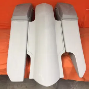 Harley Davidson 6" Trendsetter Extended Saddlebag Fender Kit - Right Side Cut Out   Dual 6.5" Speaker Lids / 2014 - 2018