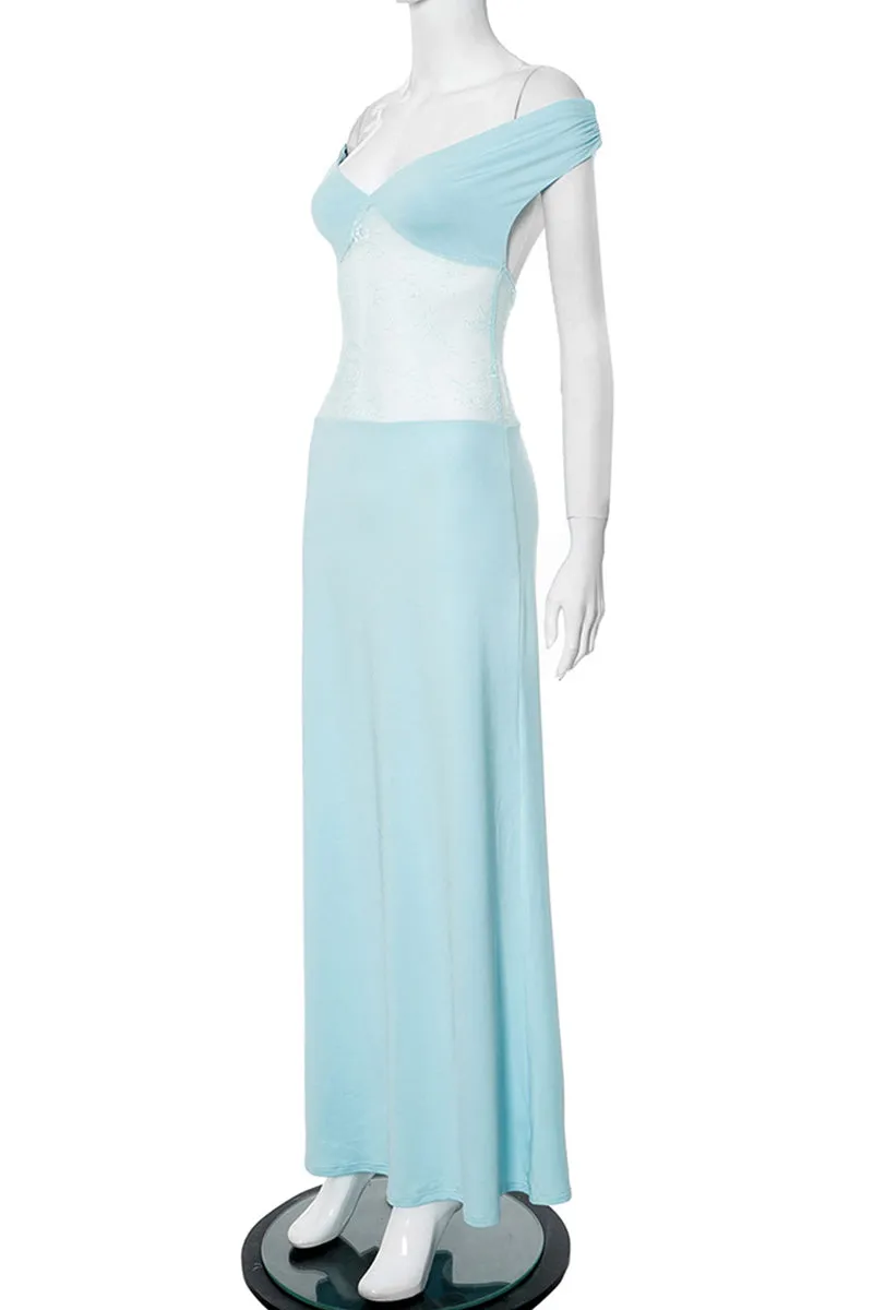 HBZ1103 Off-Shoulder Maxi Dress