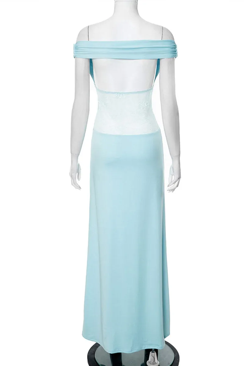 HBZ1103 Off-Shoulder Maxi Dress