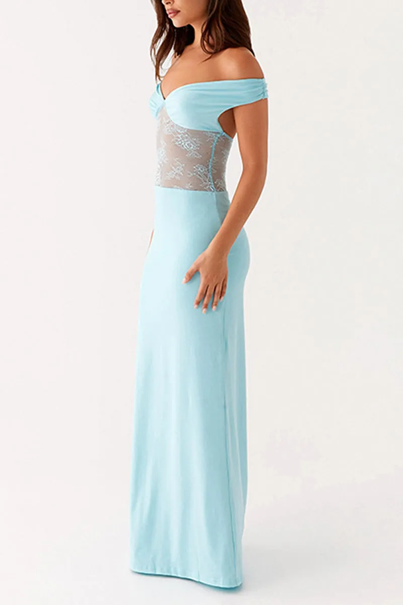 HBZ1103 Off-Shoulder Maxi Dress