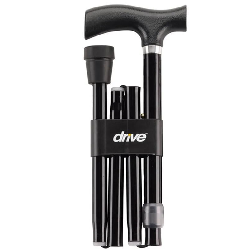 Heavy Duty Folding Cane Lightweight Adjustable with T Handle - 1 Each