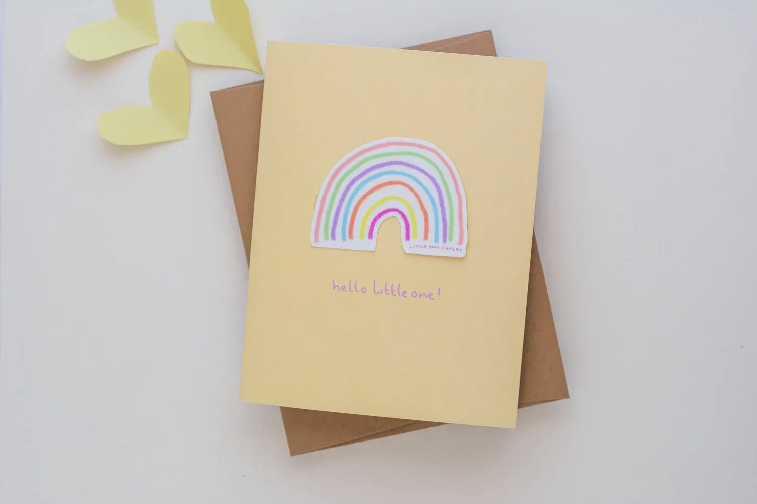 Hello Little One (Vinyl Sticker Greeting Card)