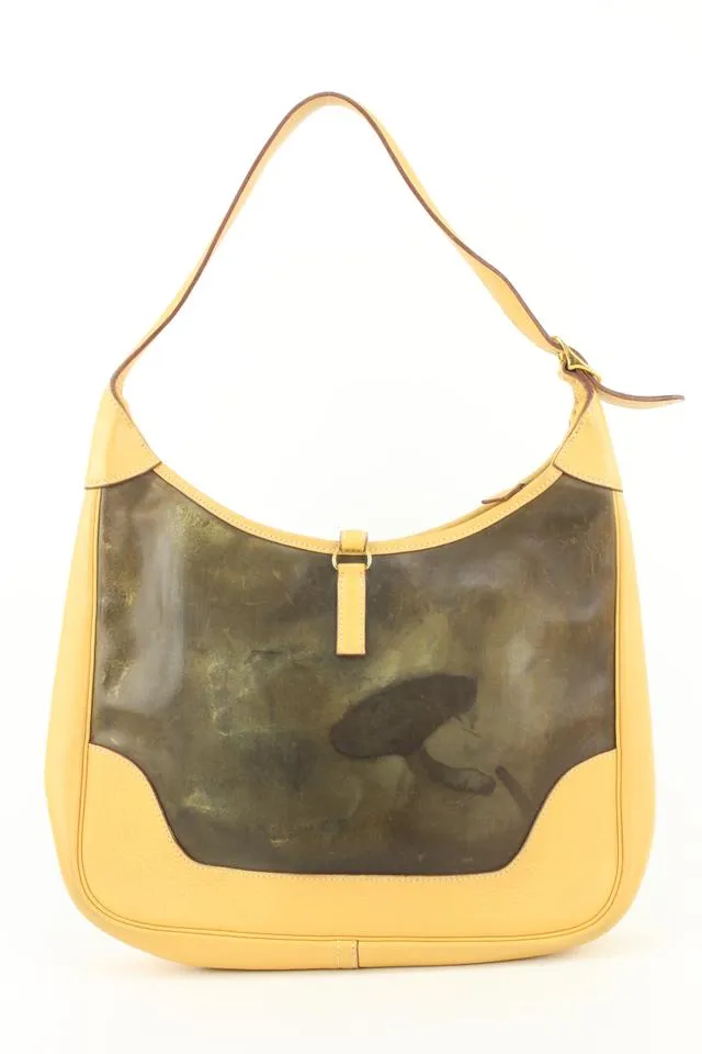 Hermès Amazonia x Fjord Leather Sable Trim II 31 Hobo Bag 365her525