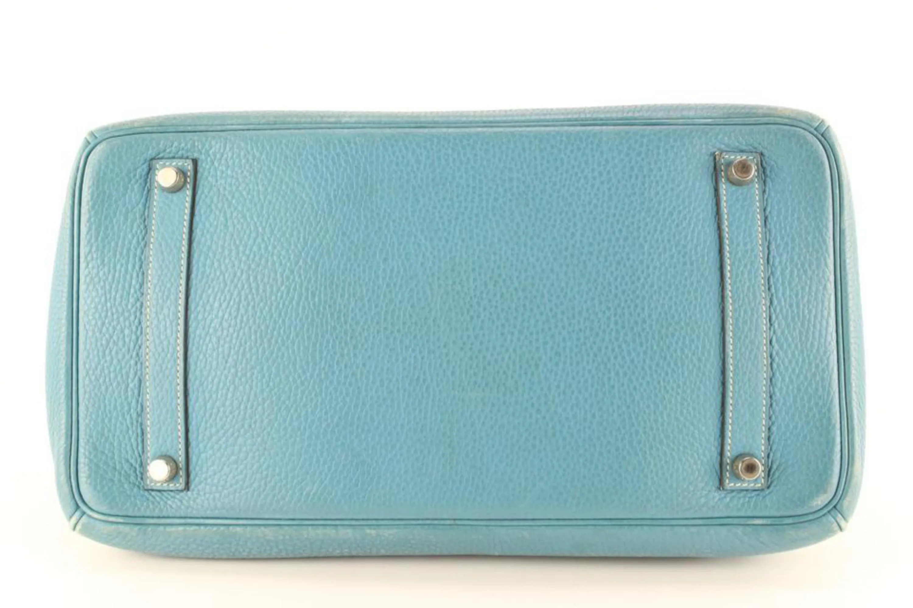 Hermès Blue Jean Togo Leather Birkin 35 PHW 6H1028