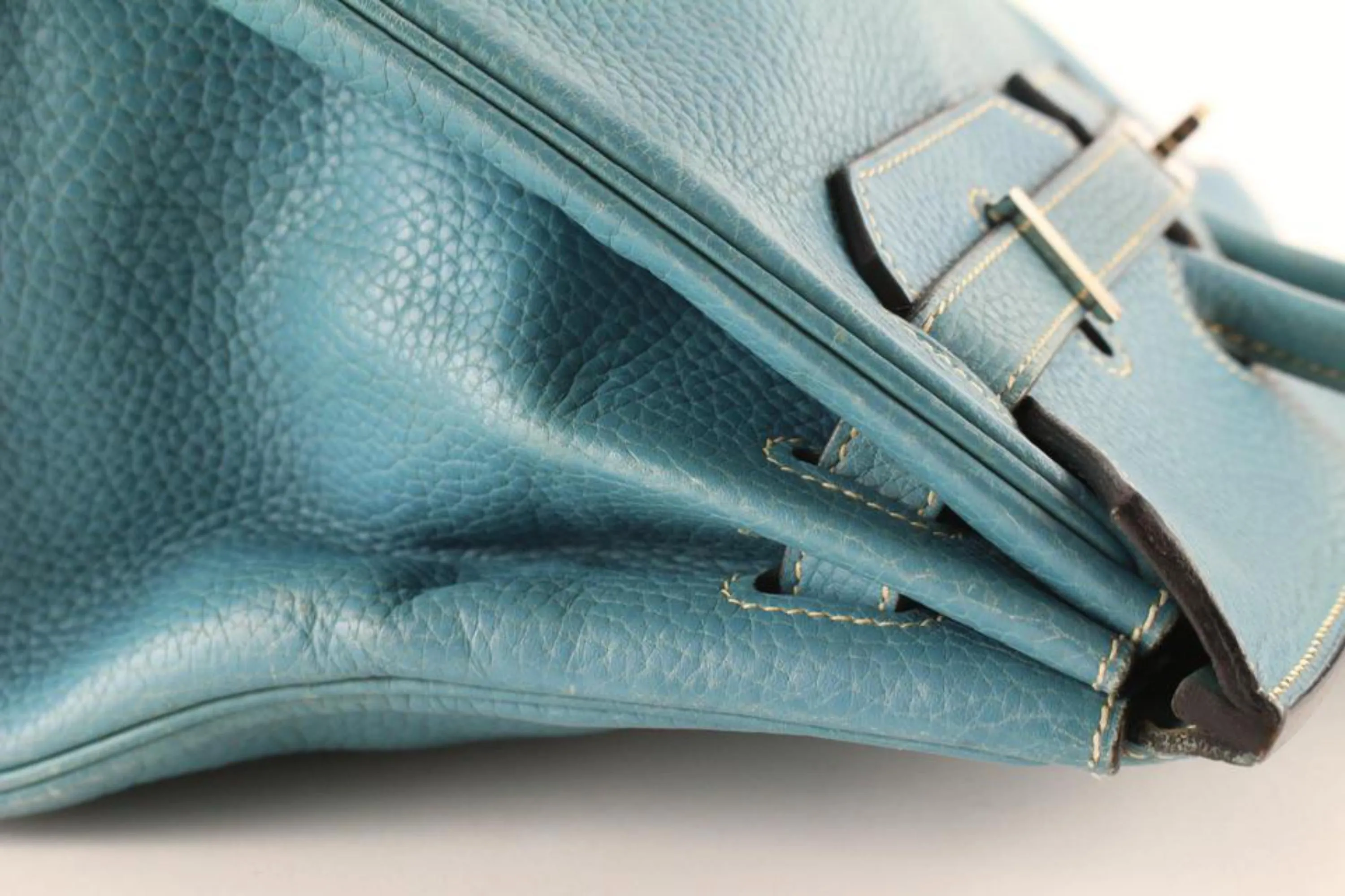 Hermès Blue Jean Togo Leather Birkin 35 PHW 6H1028