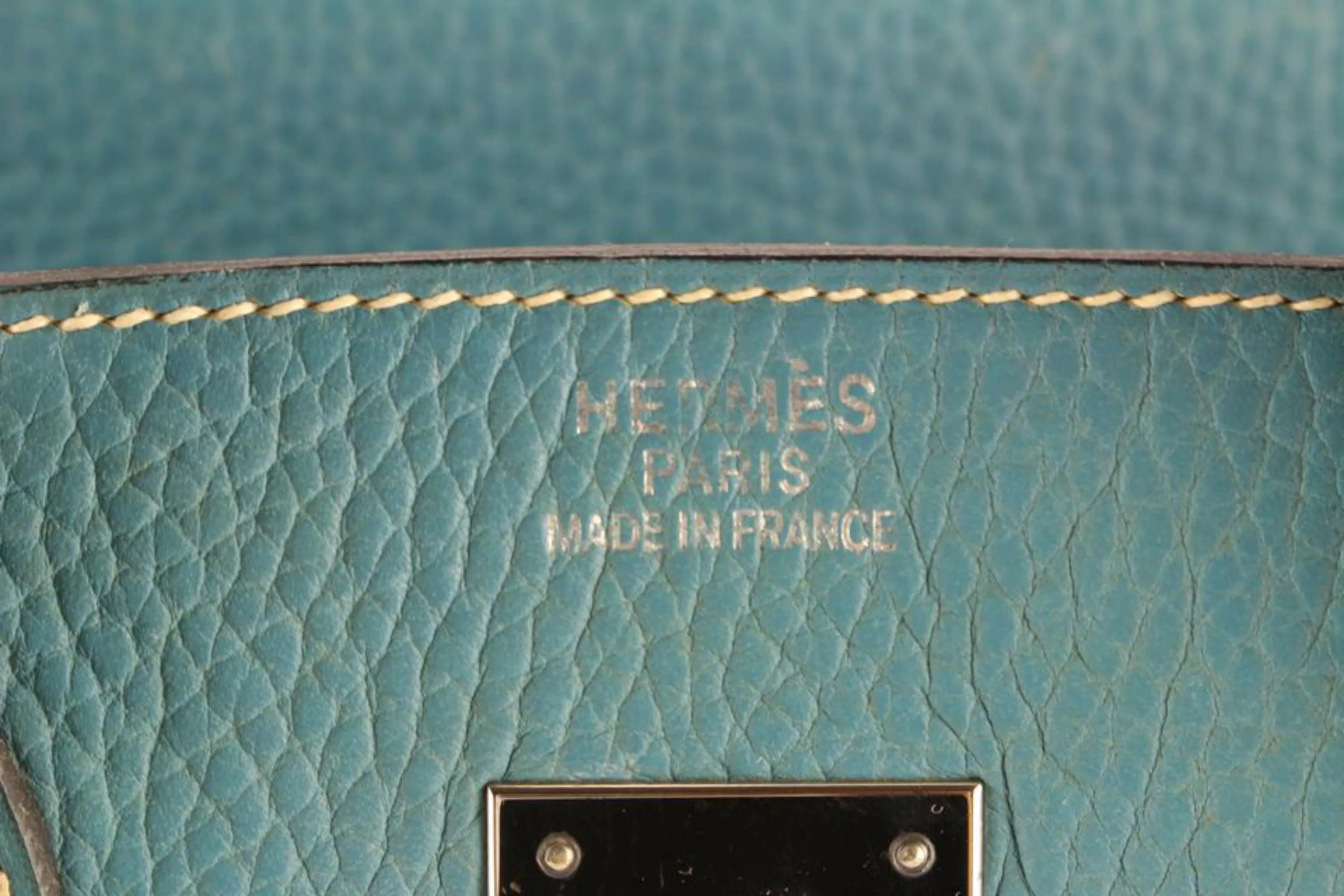 Hermès Blue Jean Togo Leather Birkin 35 PHW 6H1028