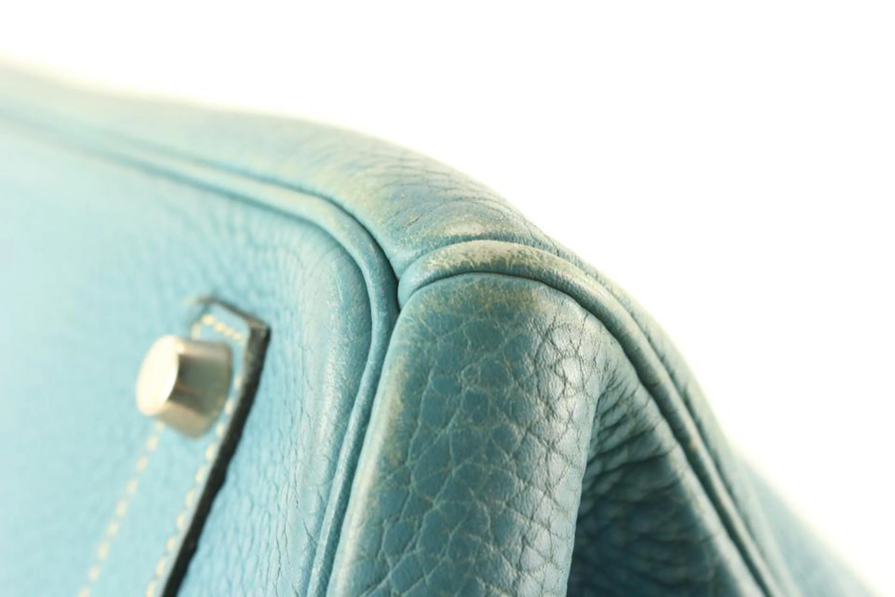 Hermès Blue Jean Togo Leather Birkin 35 PHW 6H1028