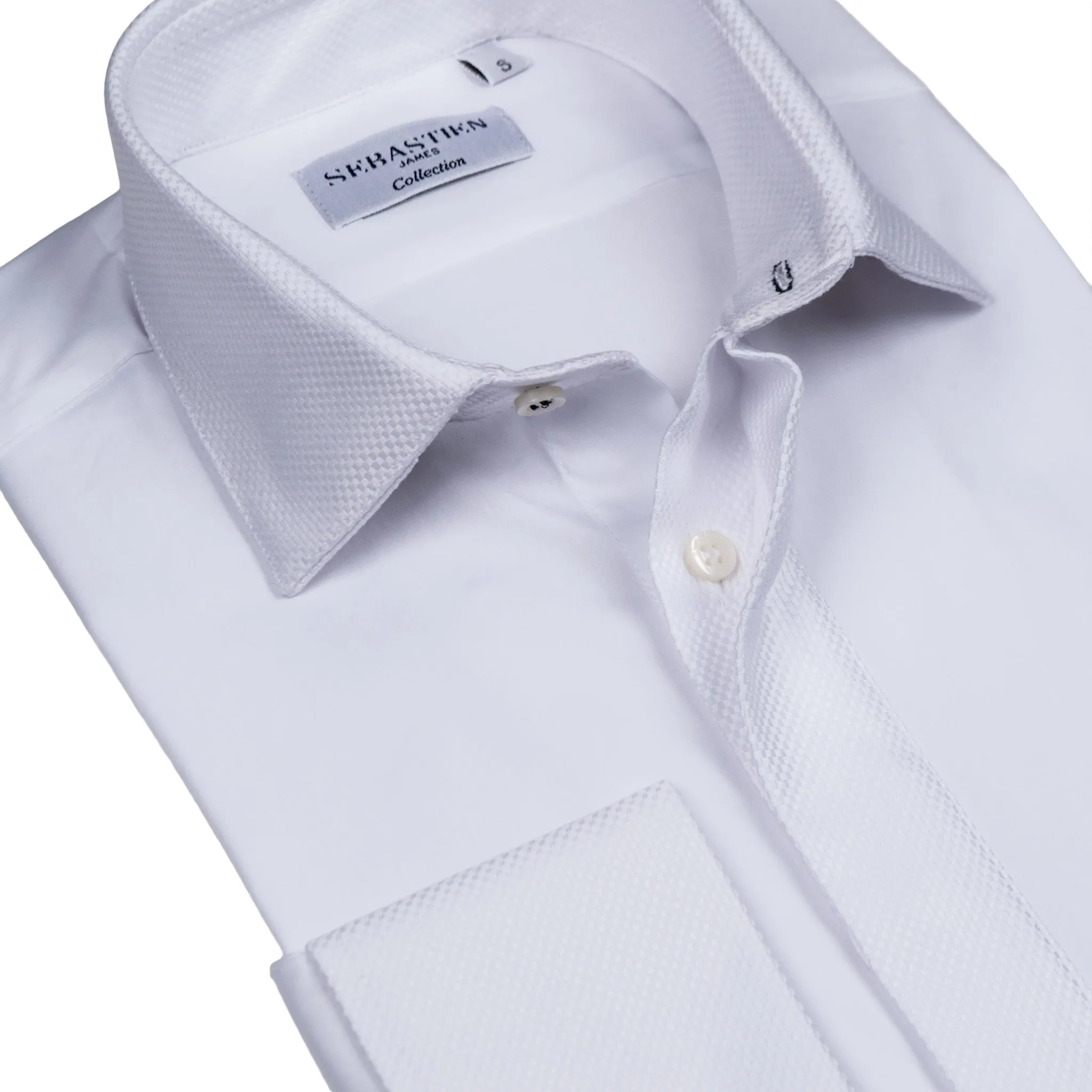 Hidden Placket Standard Fit Shirt - White