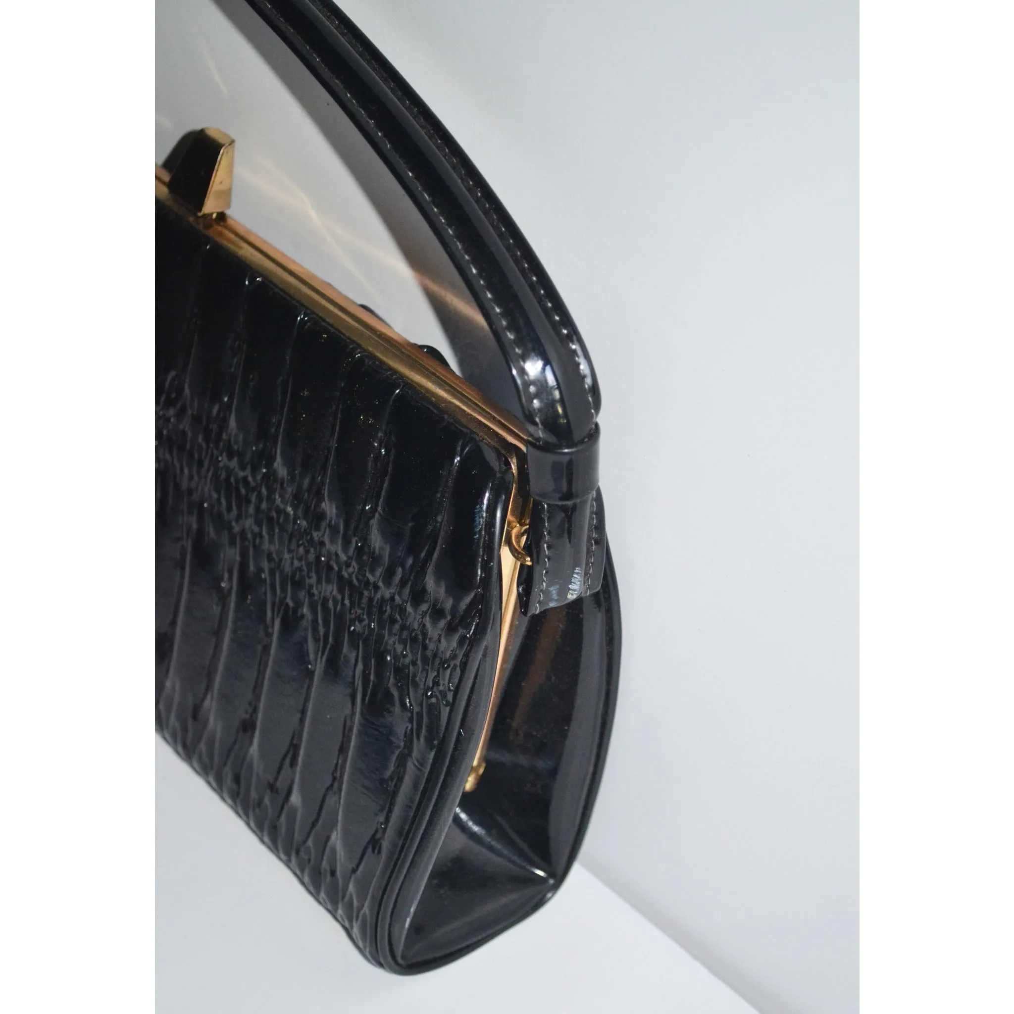 High Gloss Black Vinyl Purse