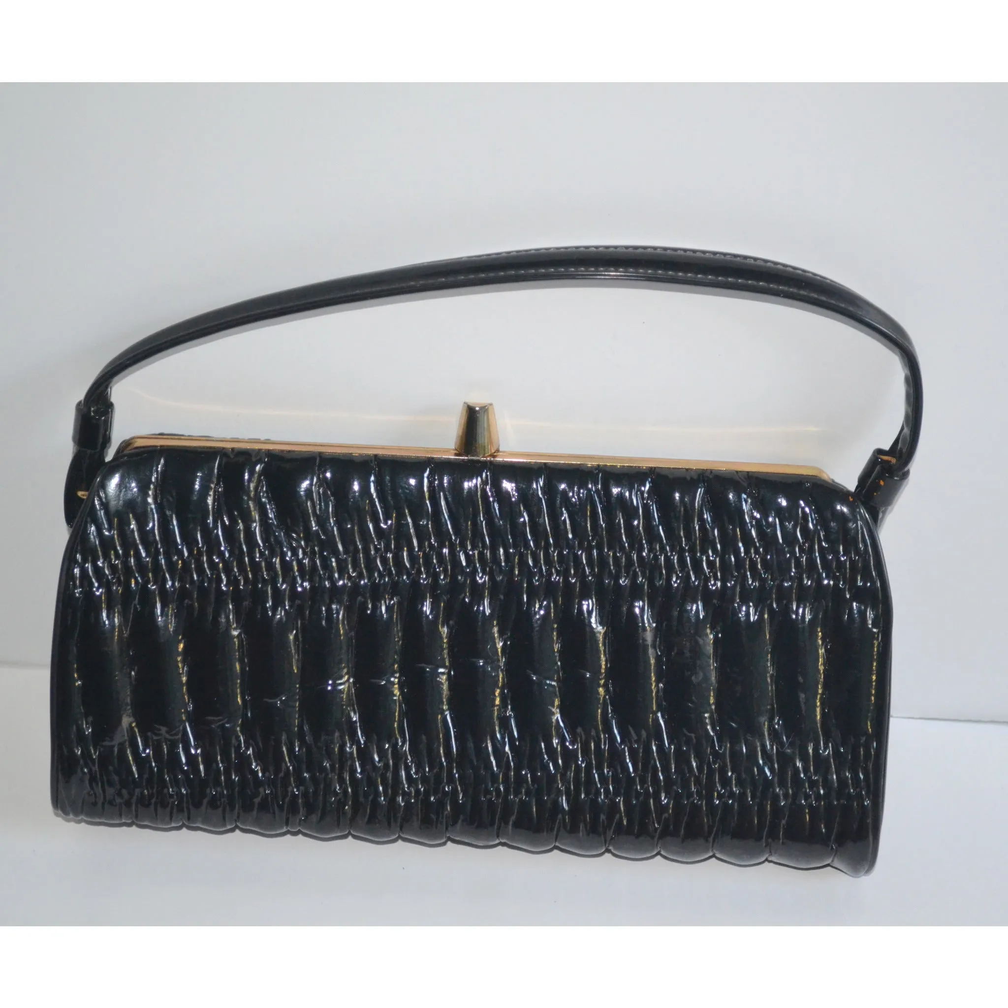High Gloss Black Vinyl Purse