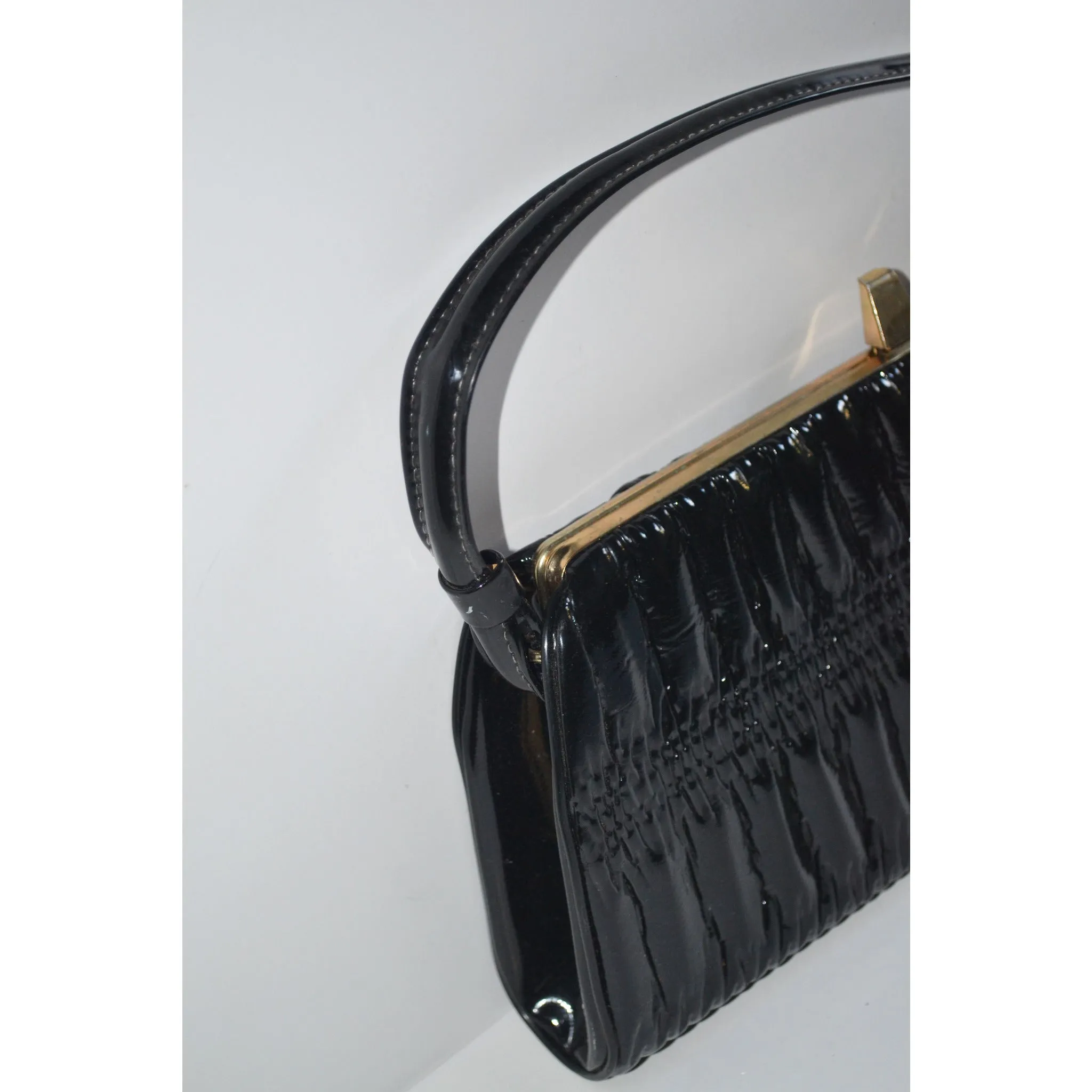 High Gloss Black Vinyl Purse