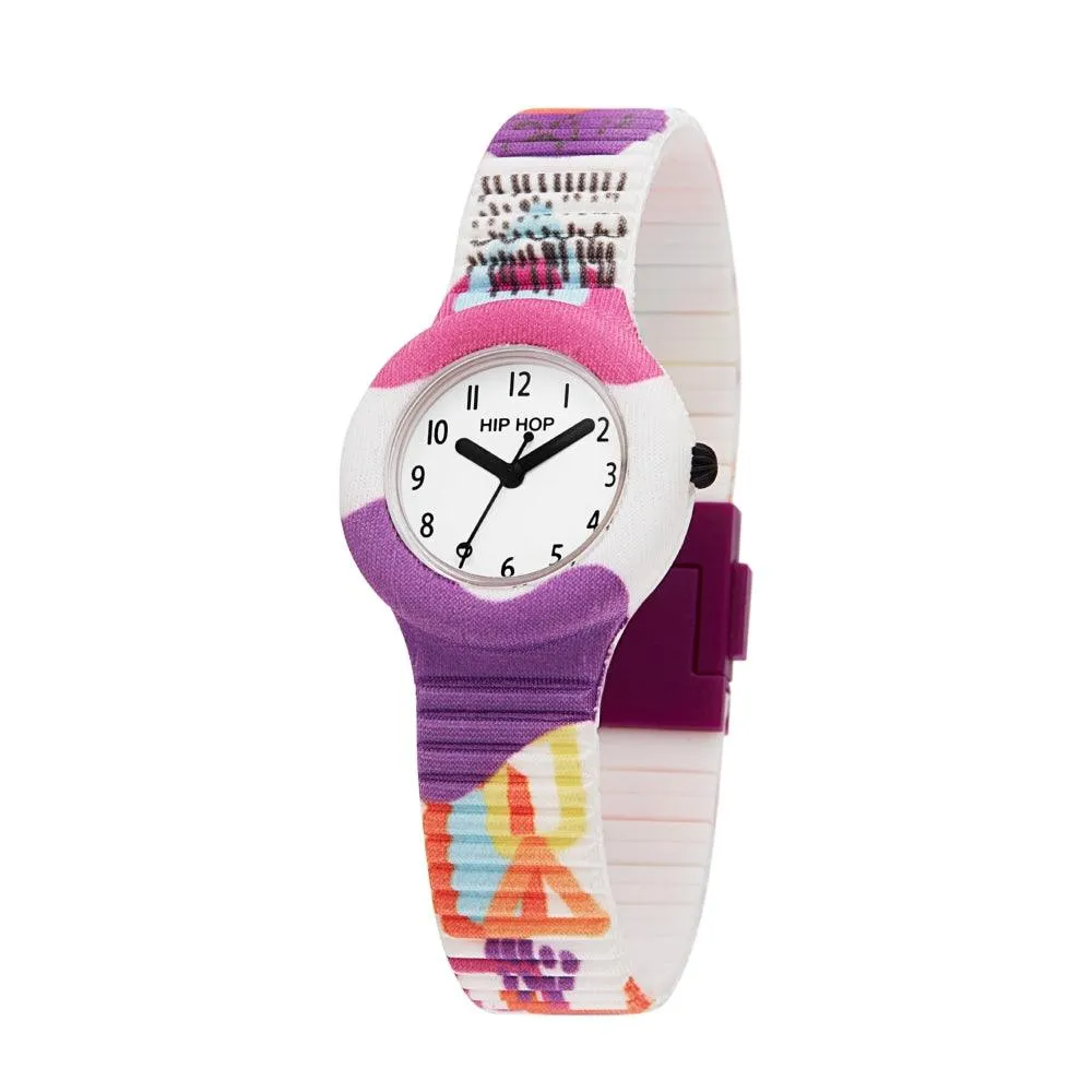 Hip hop abstract clock surrealism collection 32mm hwu1190