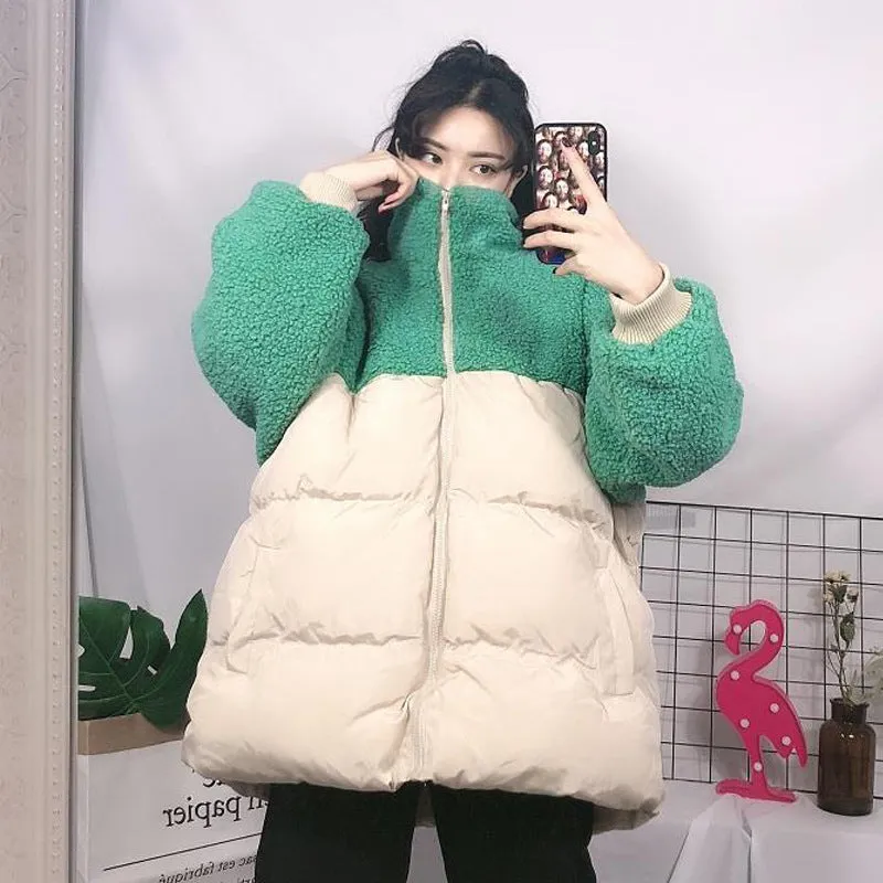 INSTOCK-Lambswool thickened cotton coat women's