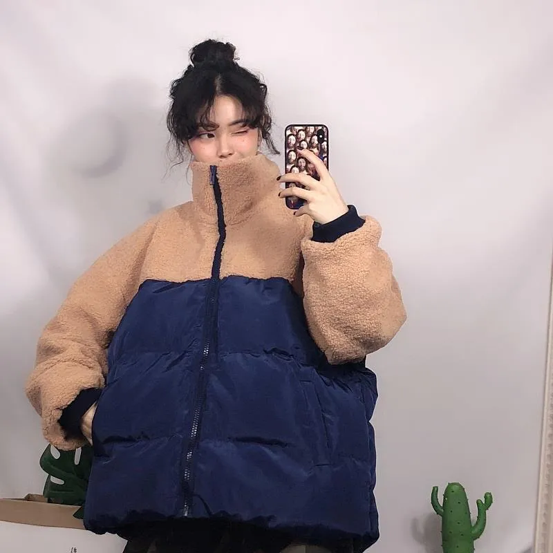 INSTOCK-Lambswool thickened cotton coat women's