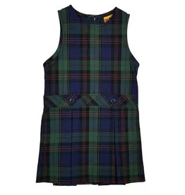 Jumper Plaid #81 Round Neck Kick Pleat