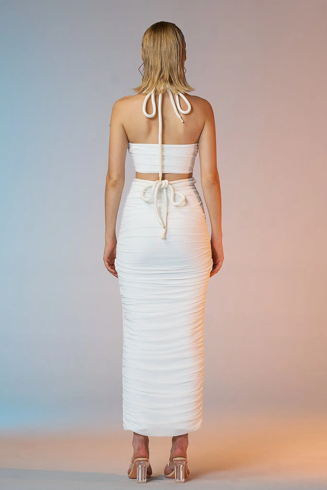 Kaitlyn Halter Maxi Bandage Dress