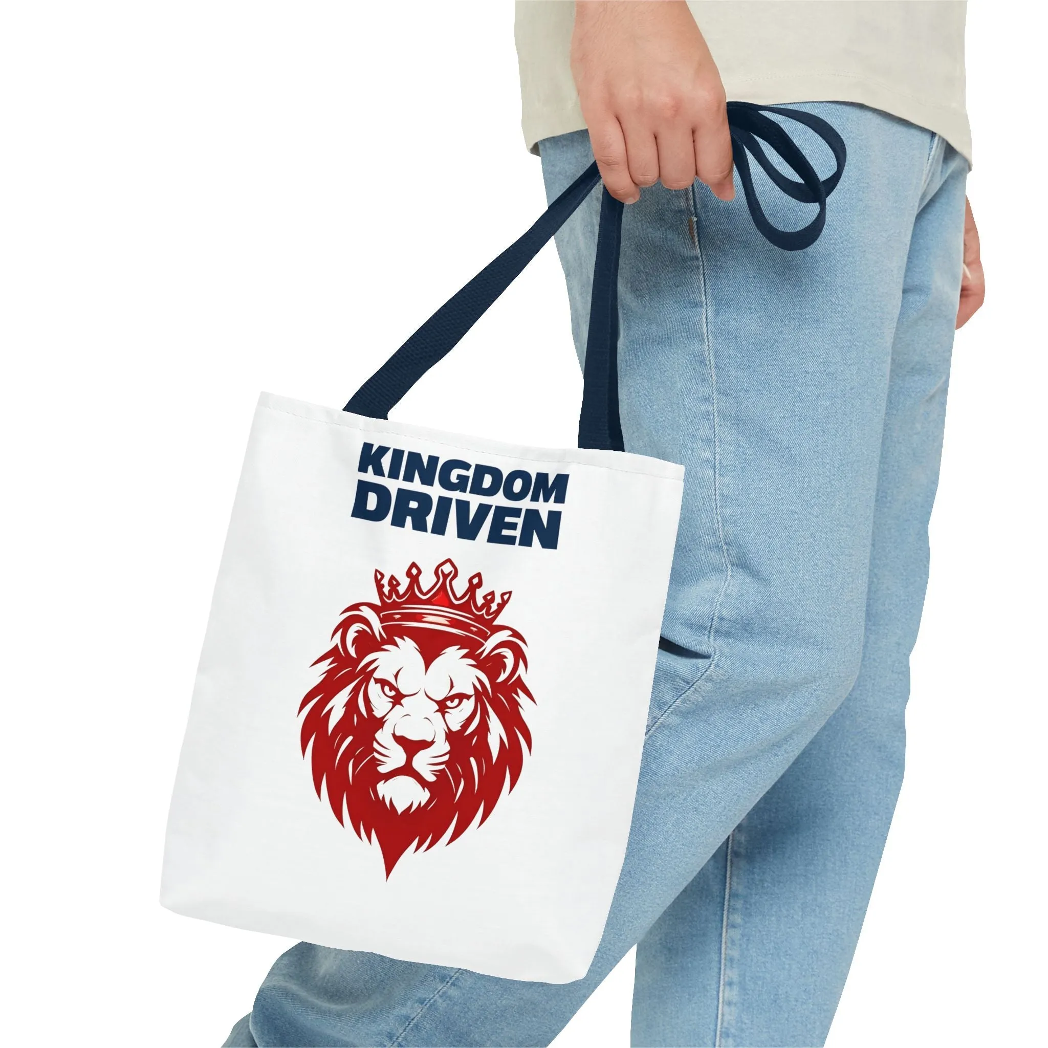 Kingdom Driven Lion Tote Bag – Durable Canvas Bag with Inspirational Design for Everyday Use