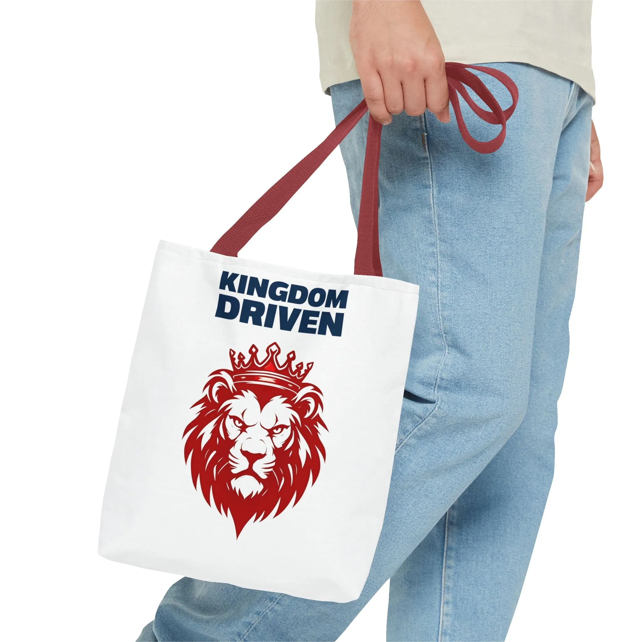 Kingdom Driven Lion Tote Bag – Durable Canvas Bag with Inspirational Design for Everyday Use