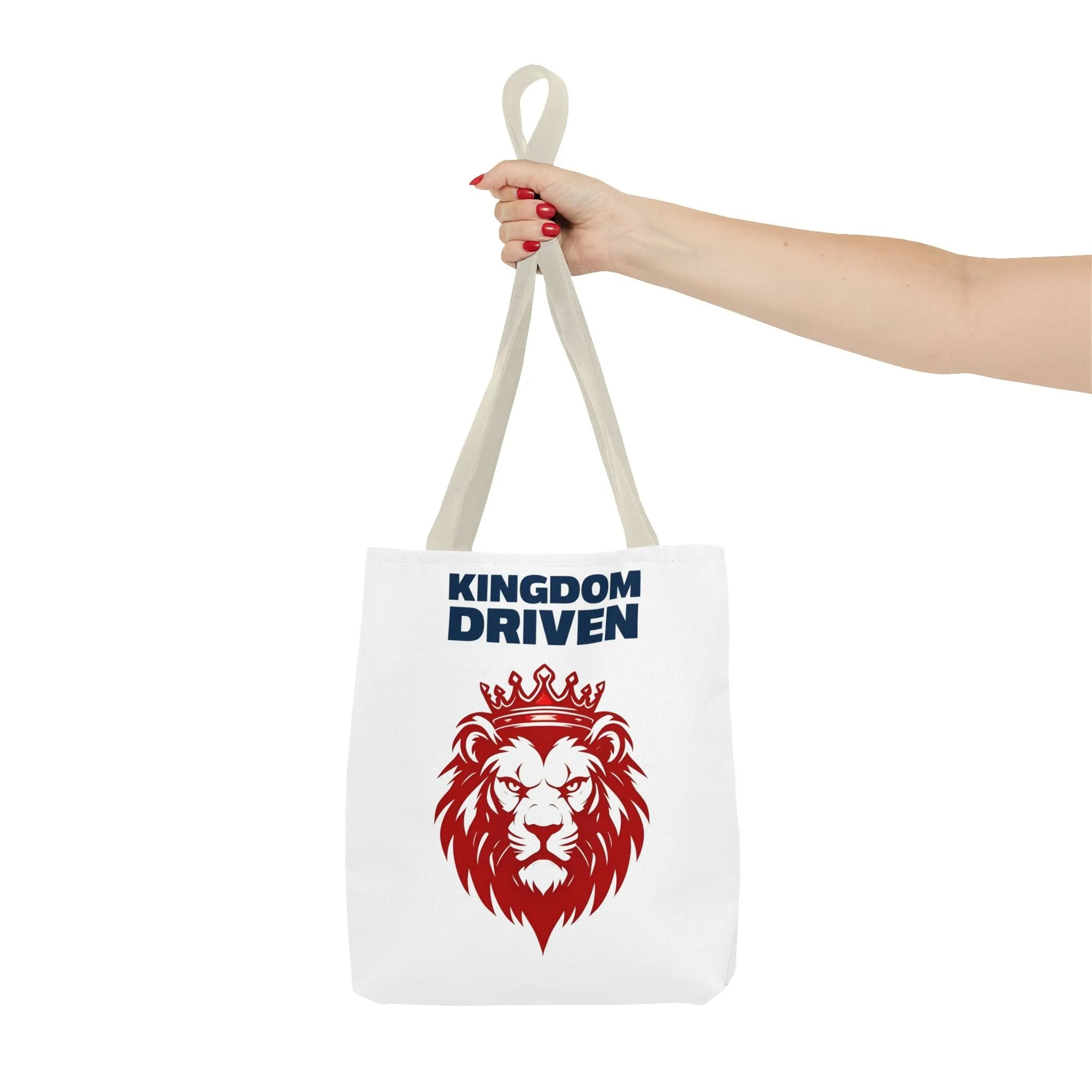Kingdom Driven Lion Tote Bag – Durable Canvas Bag with Inspirational Design for Everyday Use