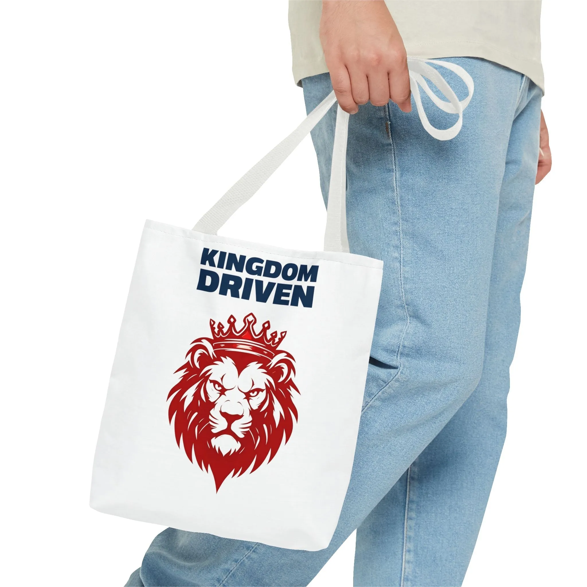 Kingdom Driven Lion Tote Bag – Durable Canvas Bag with Inspirational Design for Everyday Use