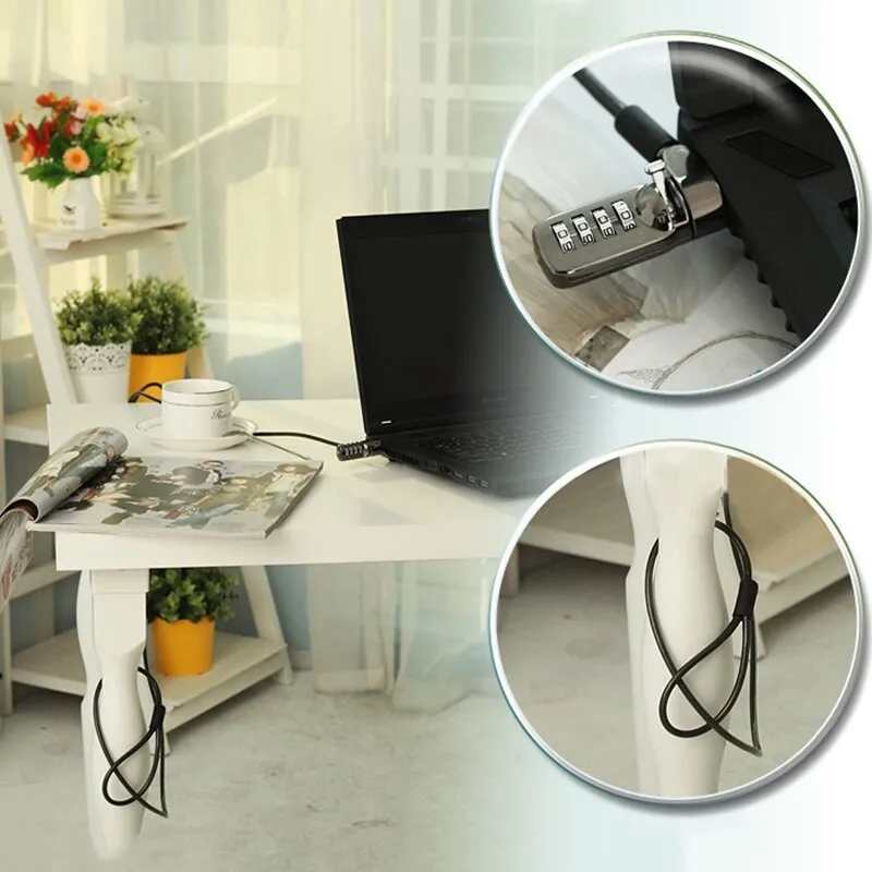 Kingpian Laptop Cable Lock With Silver Anchor With Key