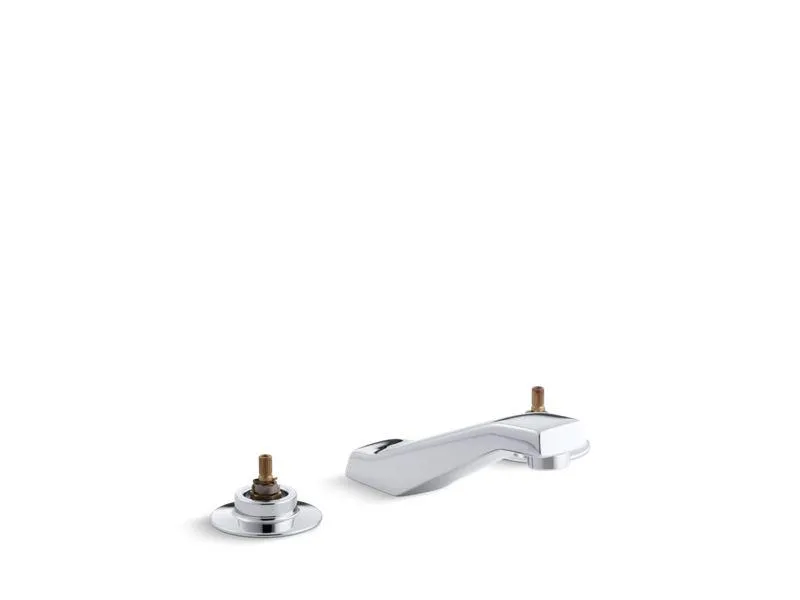 KOHLER K-7307-KNE Triton 0.5 gpm widespread commercial bathroom sink base faucet with rigid connections and vandal-resistant aerator, requires handles, drain not included in Polished Chrome