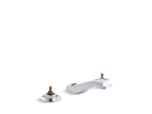 KOHLER K-7307-KNE Triton 0.5 gpm widespread commercial bathroom sink base faucet with rigid connections and vandal-resistant aerator, requires handles, drain not included in Polished Chrome