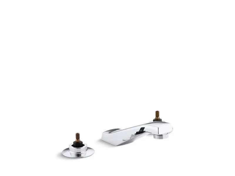 KOHLER K-7443-KE Triton Widespread commercial bathroom sink faucet with vandal-resistant aerator, requires handles, drain not included in Polished Chrome