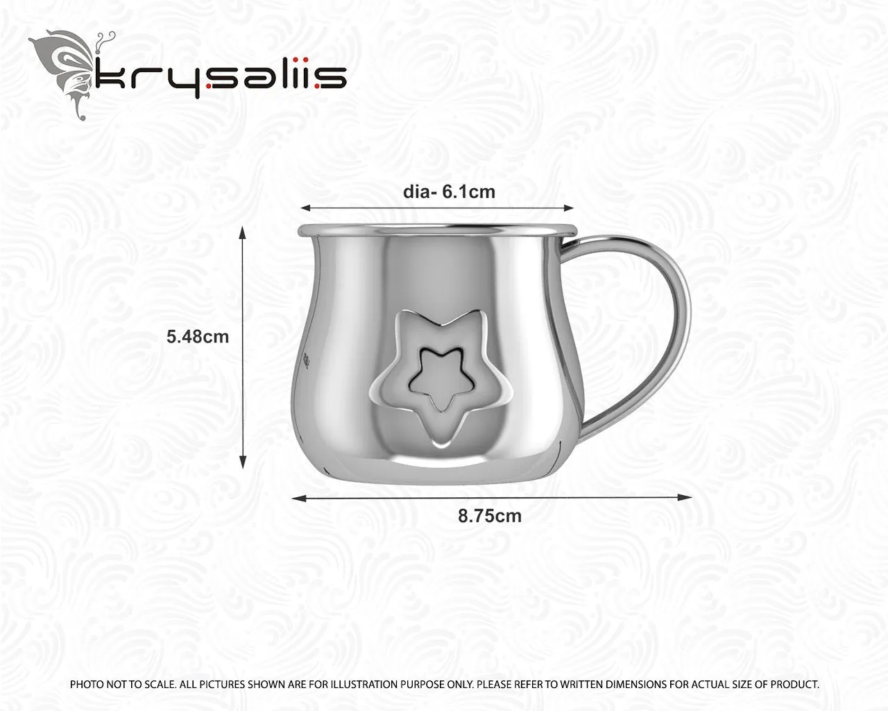 Krysaliis Silver Plated Baby Cup- Star