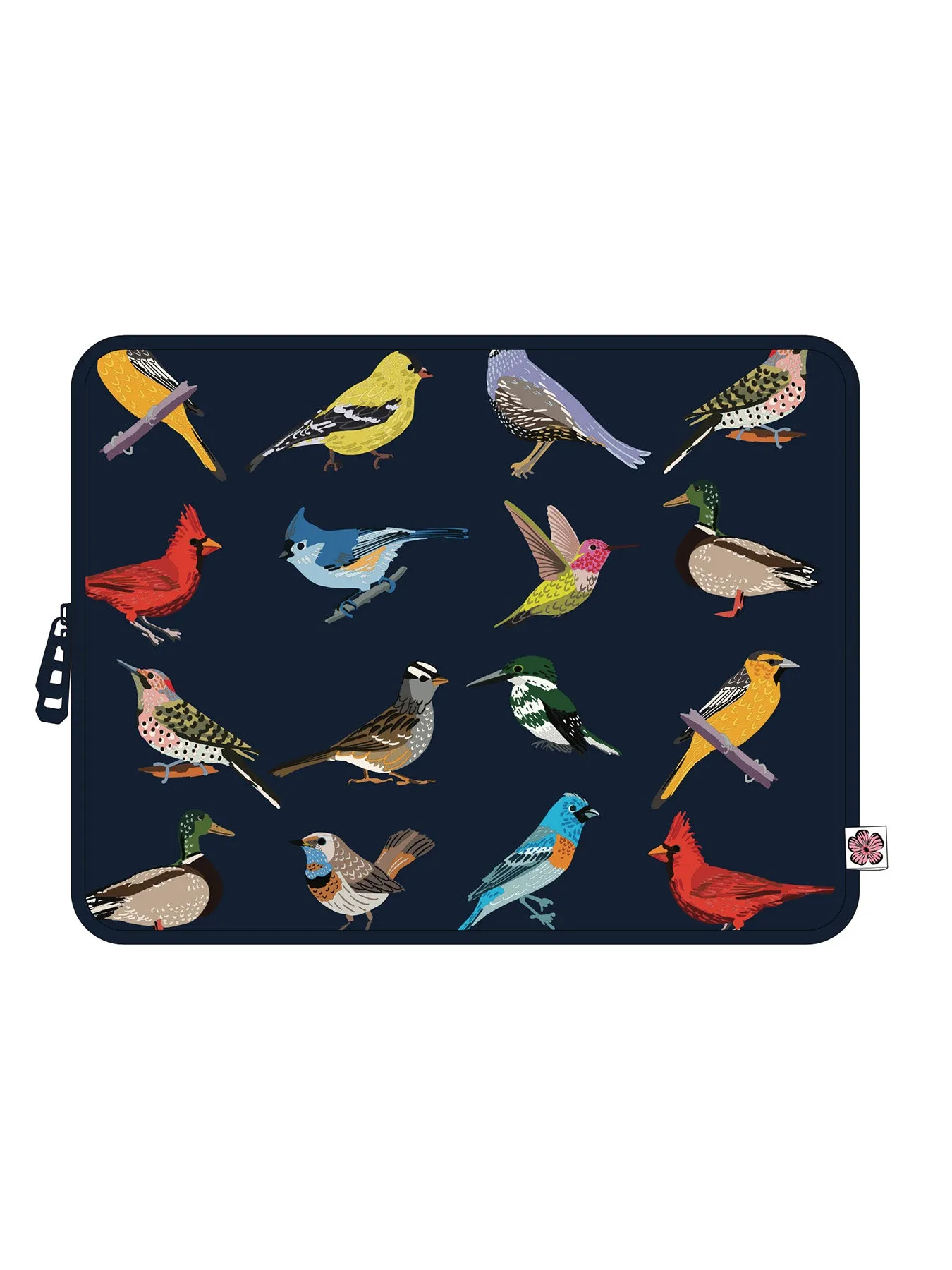 Laptop Case Birds Navy