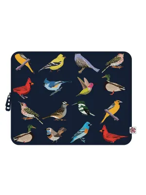 Laptop Case Birds Navy