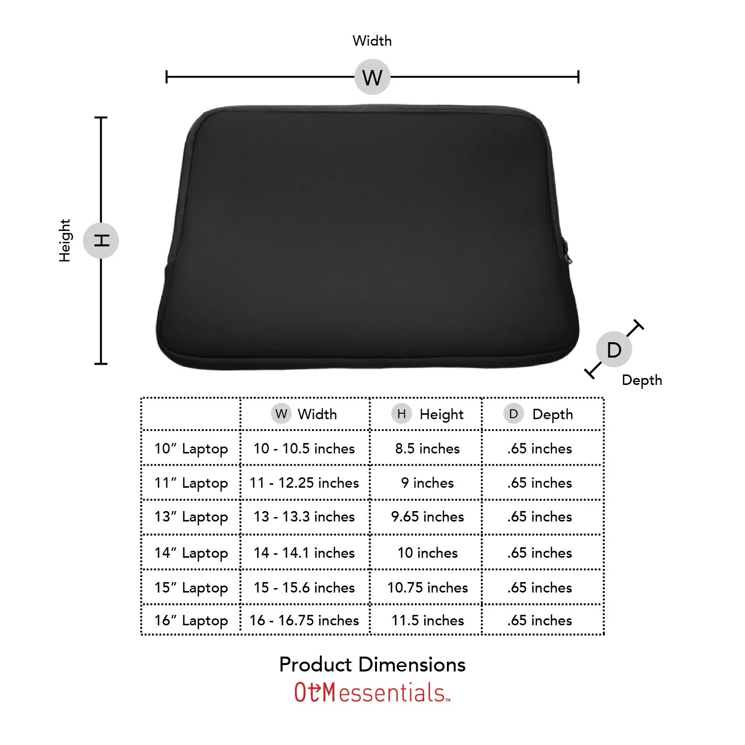 Laptop Sleeve, Neoprene, Boston University