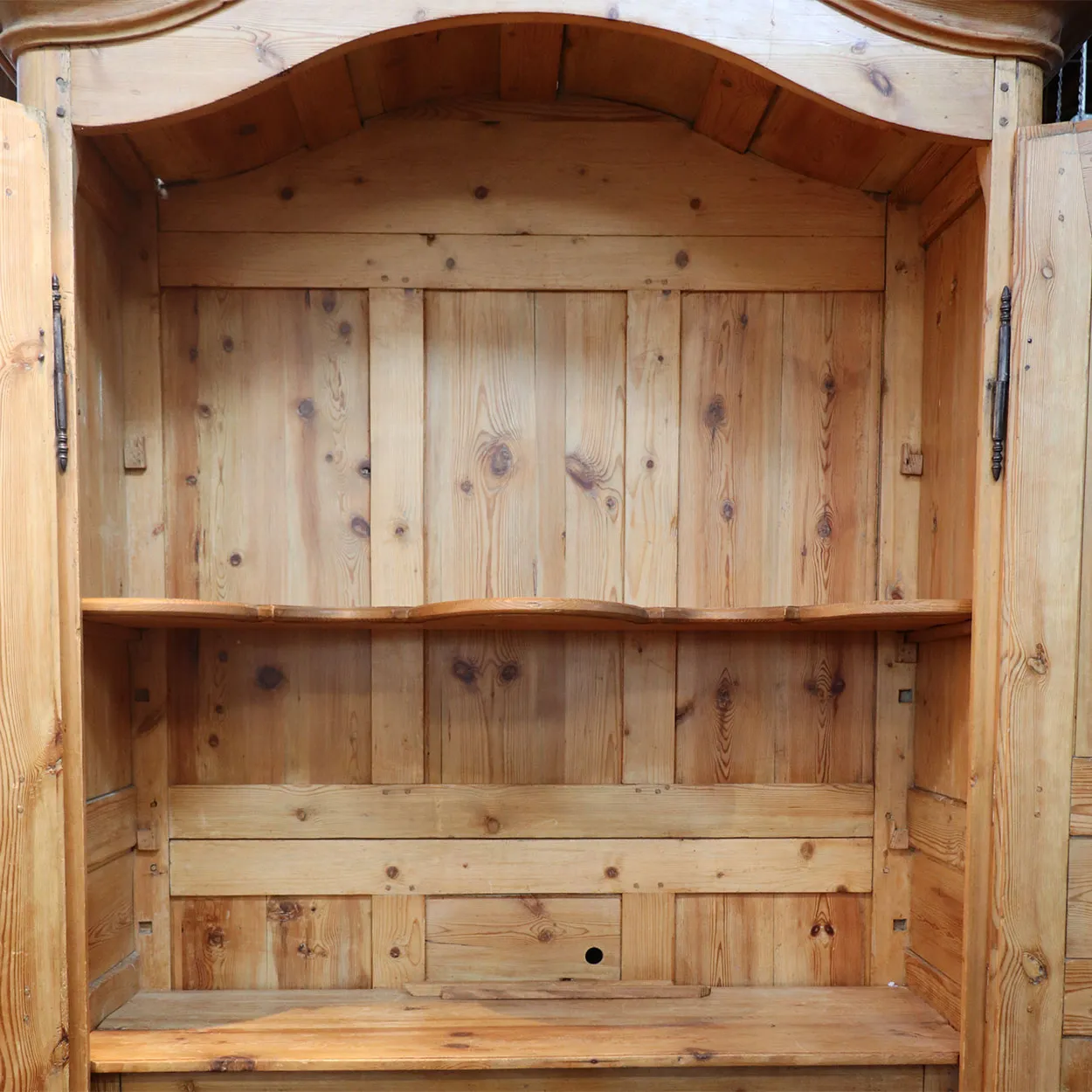 Large French Provincial Louis XV Style Pine Armoire