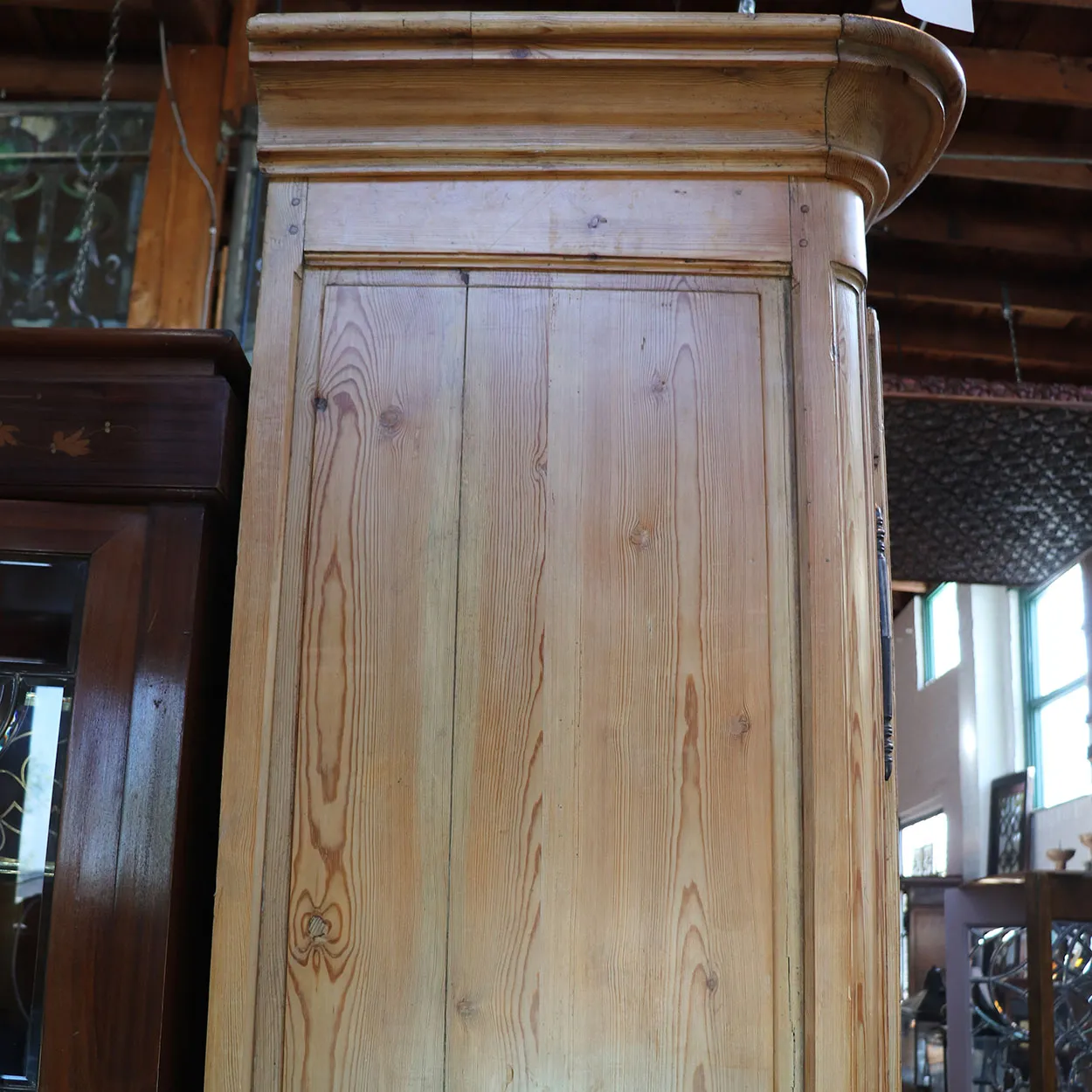 Large French Provincial Louis XV Style Pine Armoire