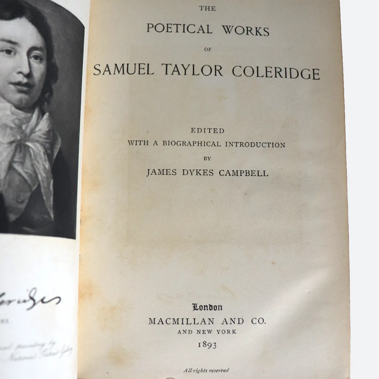 Leather Book: The Poetical Works of Samuel Taylor Coleridge by James Dykes Campbell