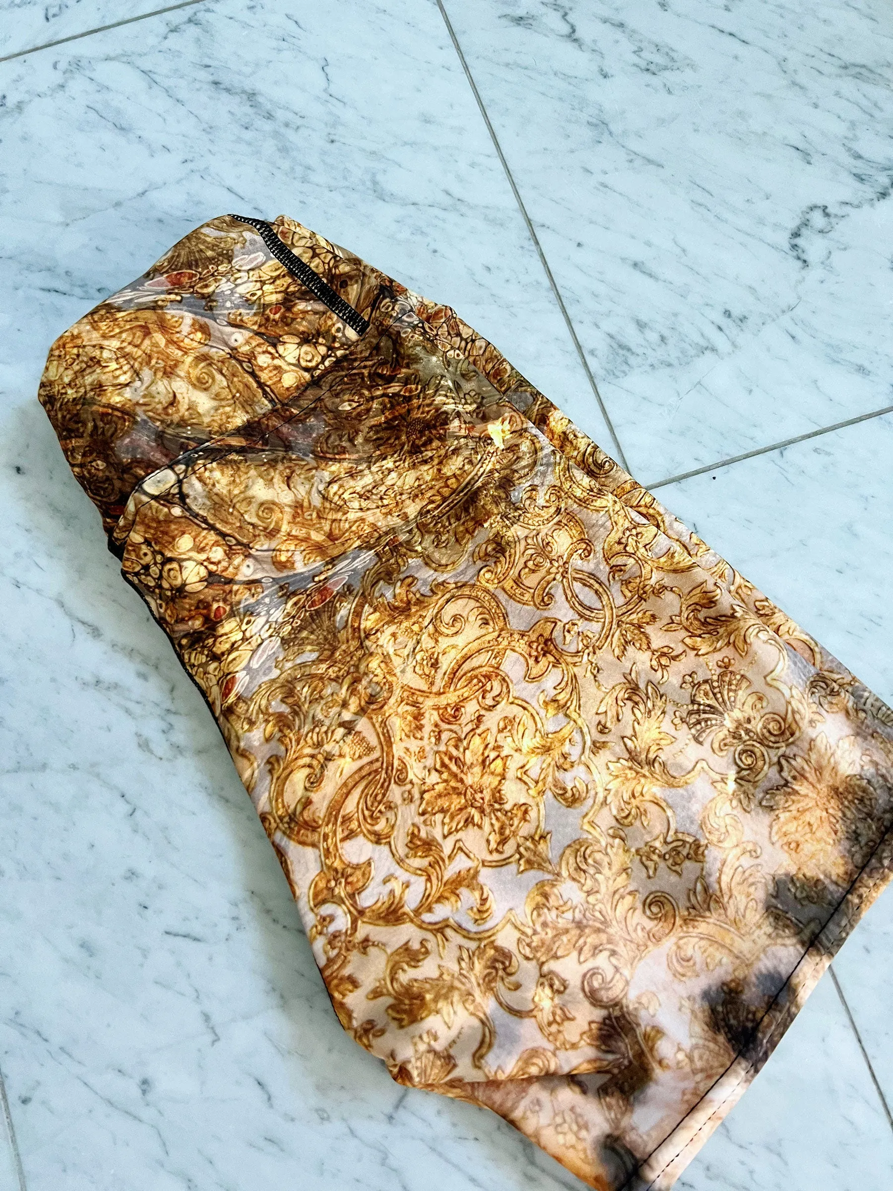 Leopard Gold Yoga Shorts