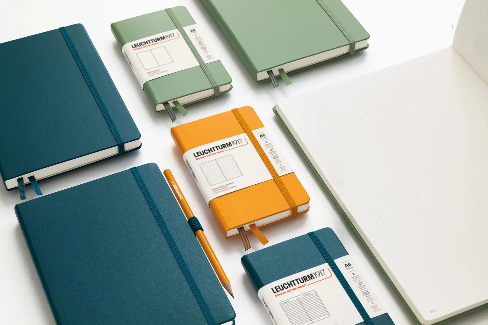 Leuchtturm 1917 Port Red Hardcover Plain Pocket A6 Notebook