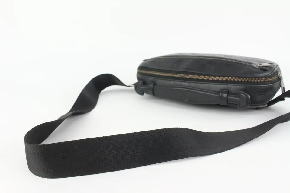 Louis Vuitton Black Damier Infini Leather Ambler Bum Bag Waist Fanny Pack 108lv19