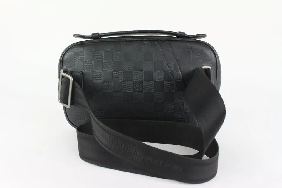 Louis Vuitton Black Damier Infini Leather Ambler Bum Bag Waist Fanny Pack 108lv19