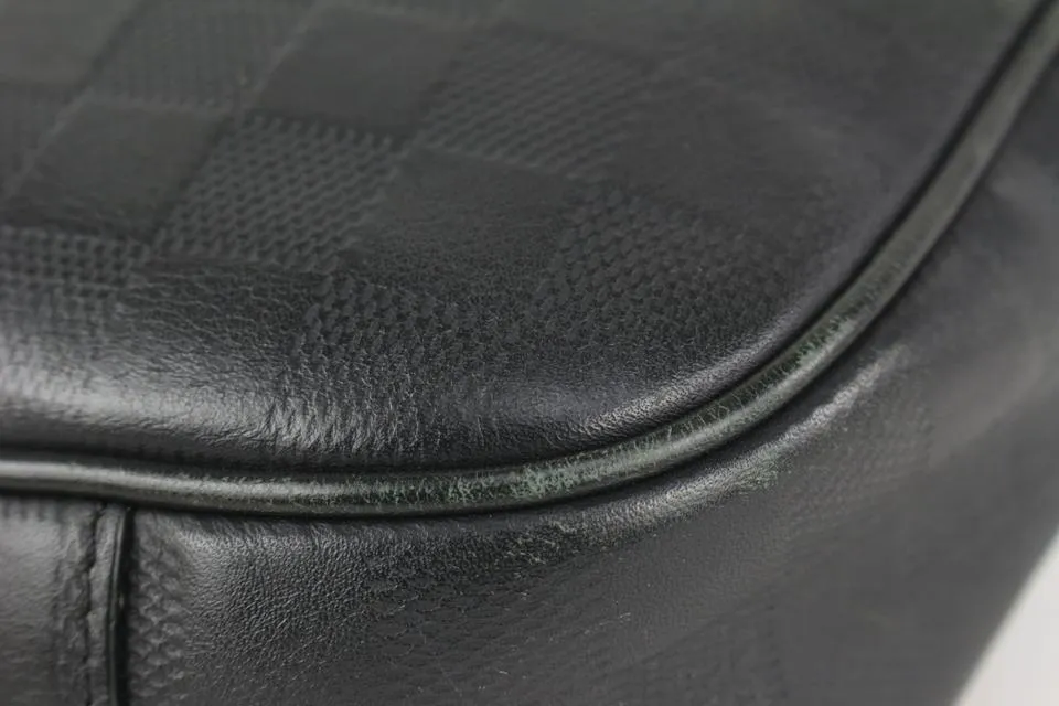 Louis Vuitton Black Damier Infini Leather Ambler Bum Bag Waist Fanny Pack 108lv19